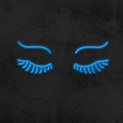 EYES WITH LASHES Neon Sign - Blue20 inches