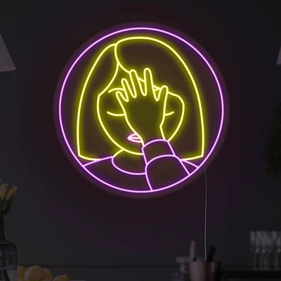 Facepalm LED Neon Sign - Medium