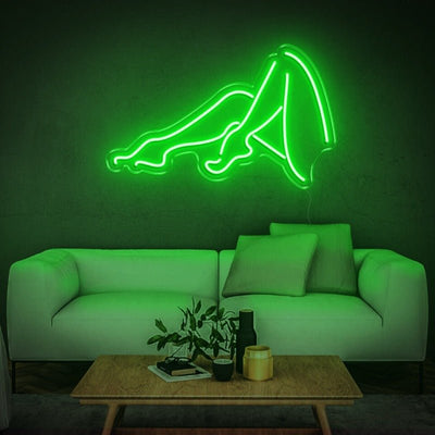 FEMALE LEGS NEON SIGN - Green30 inches