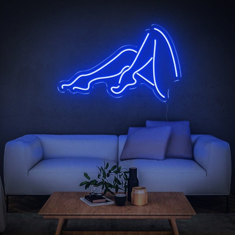 FEMALE LEGS NEON SIGN - Blue30 inches