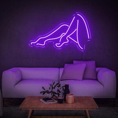 FEMALE LEGS NEON SIGN - Purple30 inches