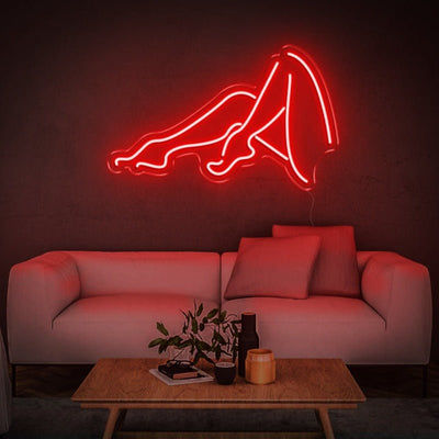 FEMALE LEGS NEON SIGN - Red30 inches