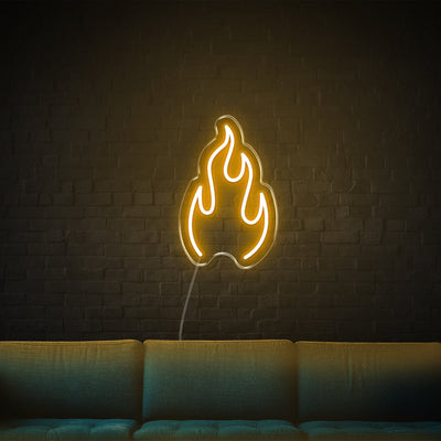 Fire LED Neon Sign - 10inch x 15inchBlue