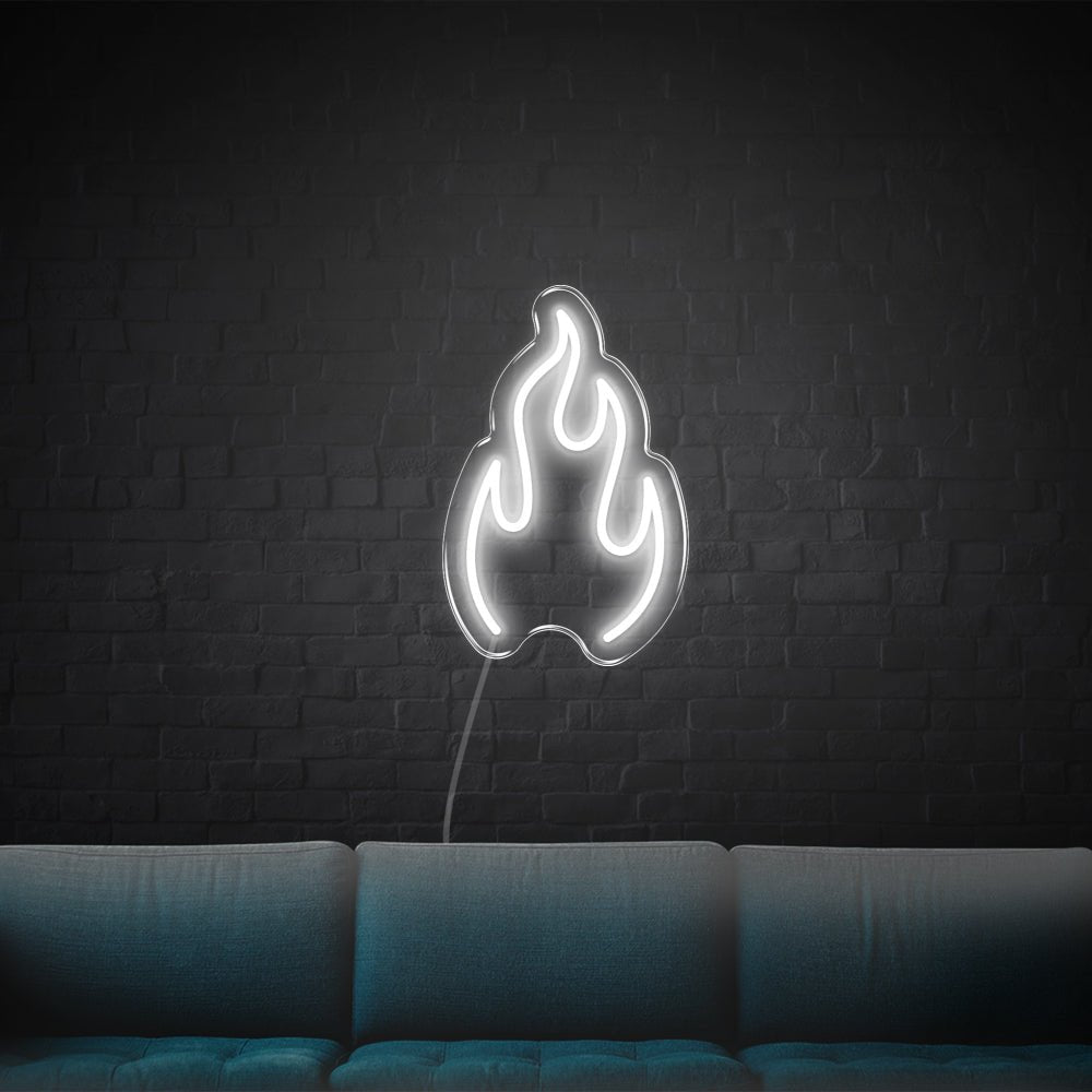 Fire LED Neon Sign - 10inch x 15inchWarm White