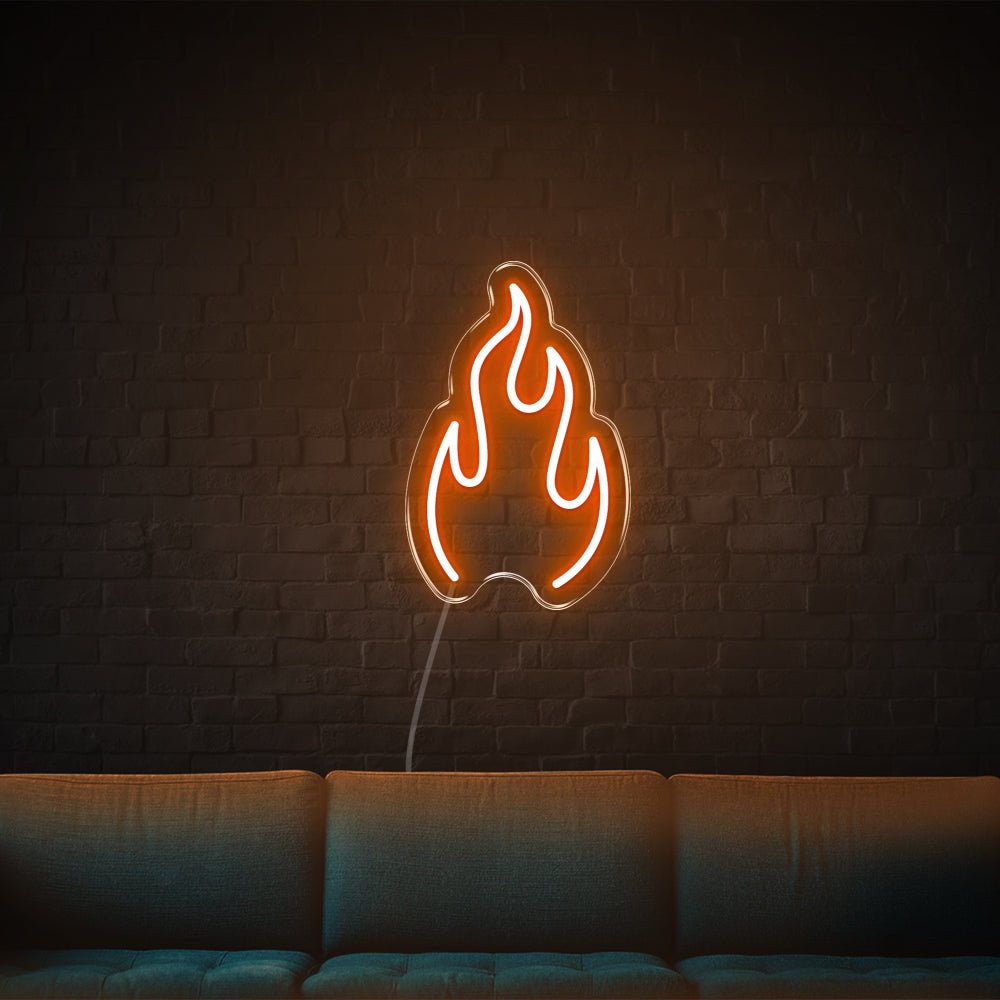 Fire LED Neon Sign - 10inch x 15inchOrange