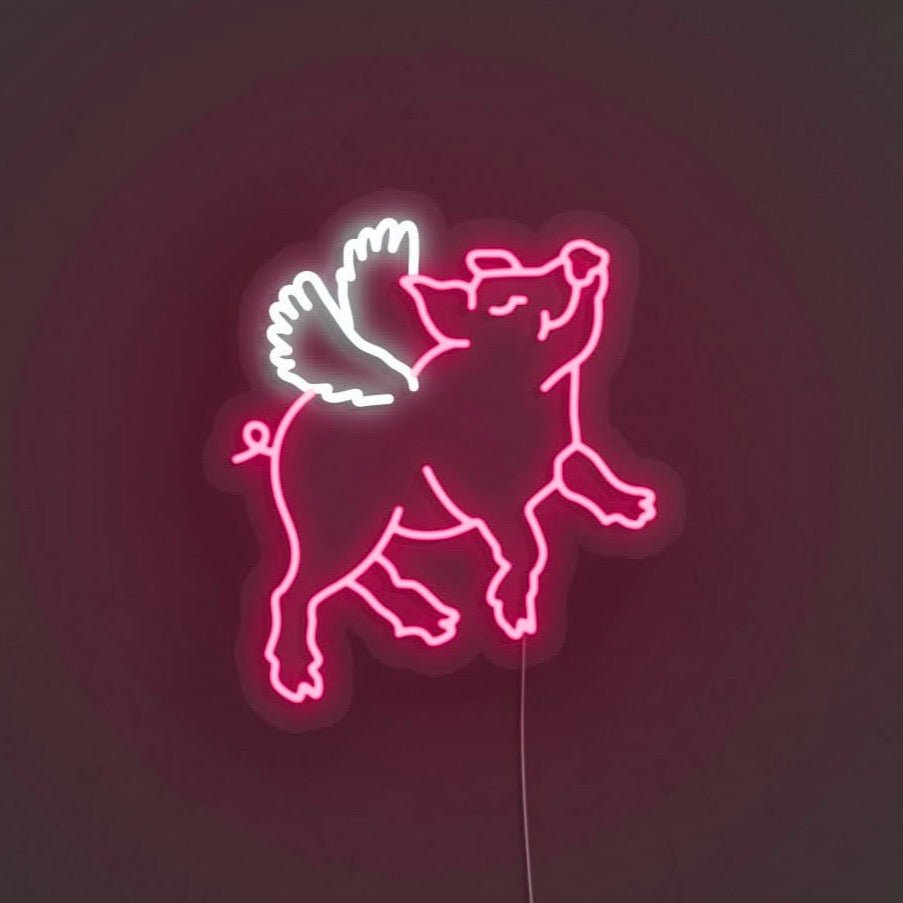 Flying Pig LED Neon Sign -