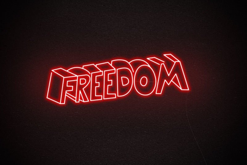 FREEDOM Neon Sign - White