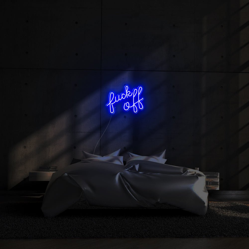 Fuck Off LED Neon Sign - 20inch x 6inchBlue