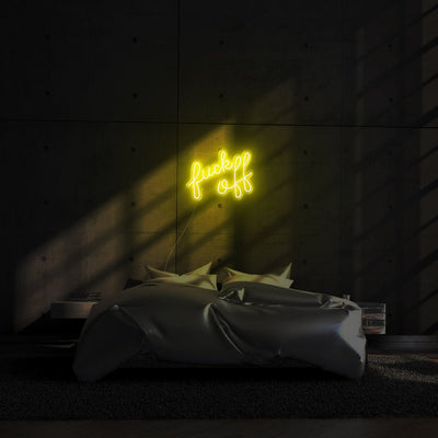 Fuck Off LED Neon Sign - 20inch x 6inchYellow