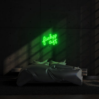 Fuck Off LED Neon Sign - 20inch x 6inchGreen