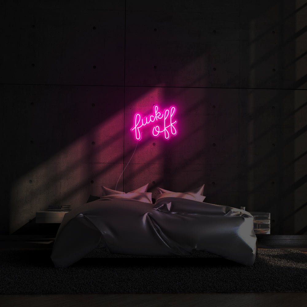 Fuck Off LED Neon Sign - 20inch x 6inchPink