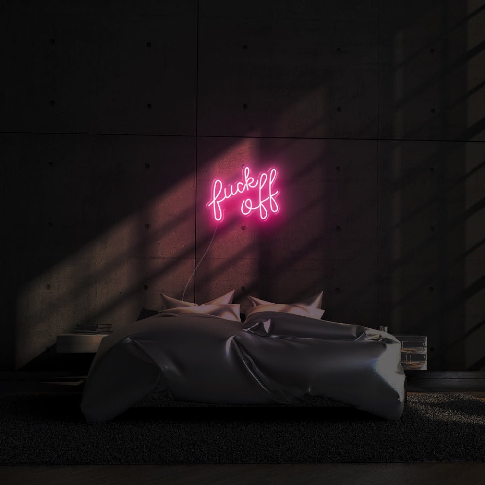 Fuck Off LED Neon Sign - 20inch x 6inchLight Pink