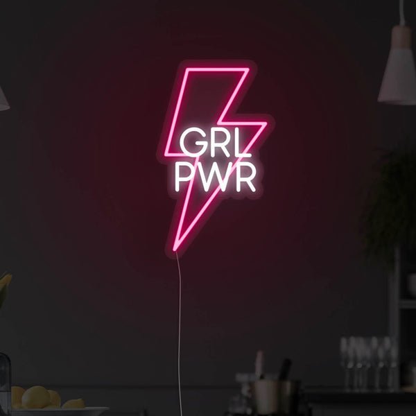 Girl Power LED Neon Sign - Pink
