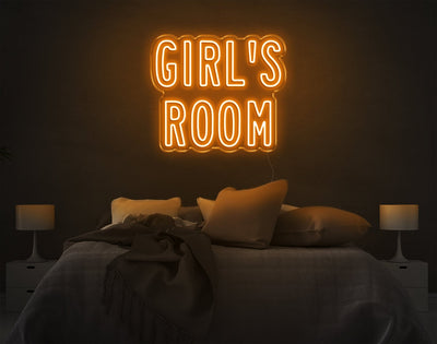 Girl'S Room LED Neon Sign - 17inch x 20inchOrange