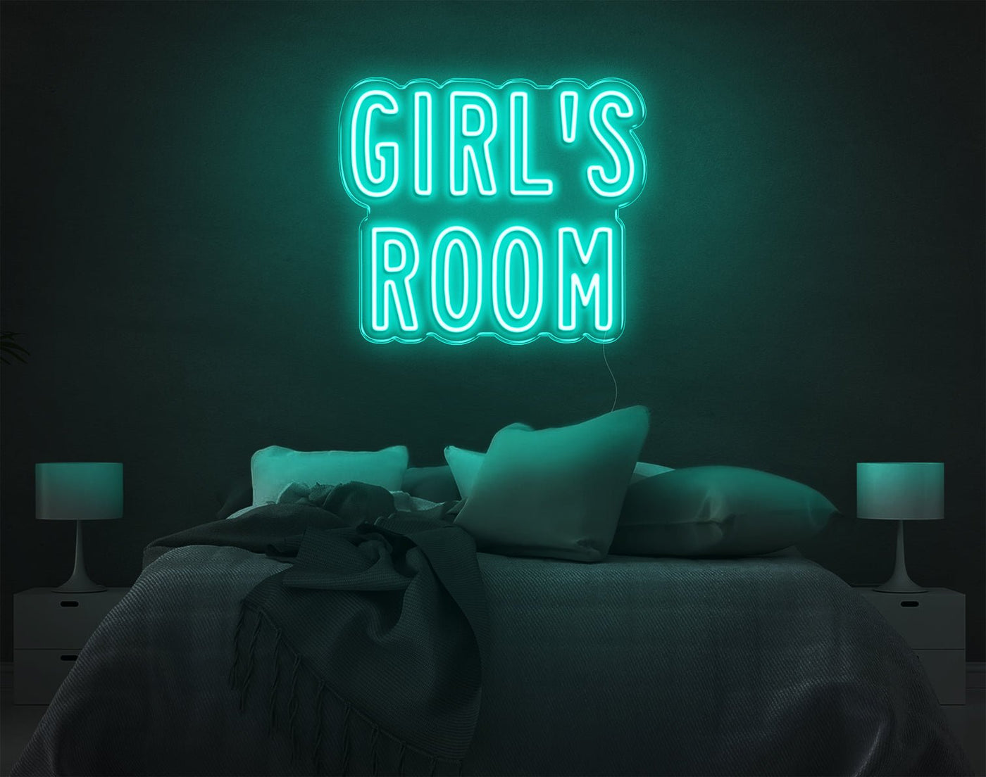 Girl'S Room LED Neon Sign - 17inch x 20inchTurquoise