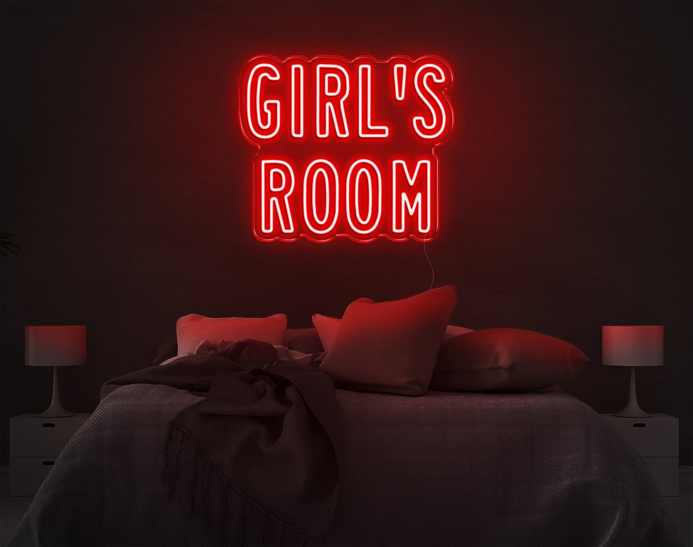 Girl'S Room LED Neon Sign - 17inch x 20inchRed