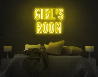 Girl'S Room LED Neon Sign - 17inch x 20inchYellow