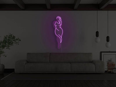 Goddess Figure LED Neon Sign - Purple