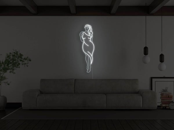 Goddess Figure LED Neon Sign - White
