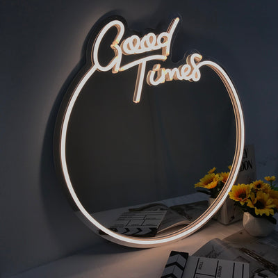 Good Time LED Neon Mirror - White15 inches