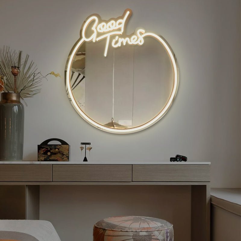 Good Time LED Neon Mirror - White15 inches