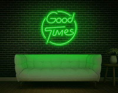 Good Times LED Neon Sign - 24inch x 25inchHot Pink