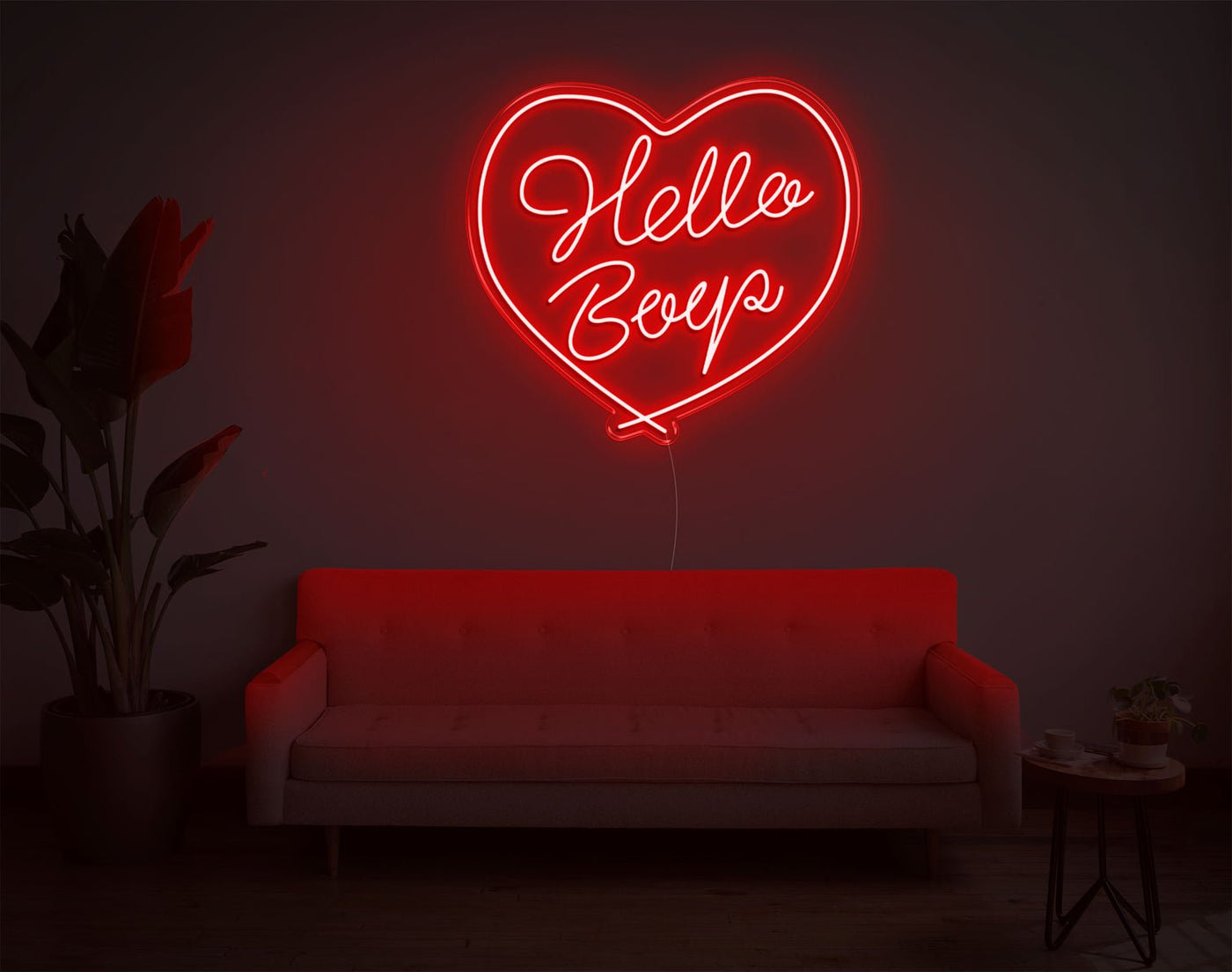 Hello Boys LED Neon Sign - 26inch x 28inchHot Pink
