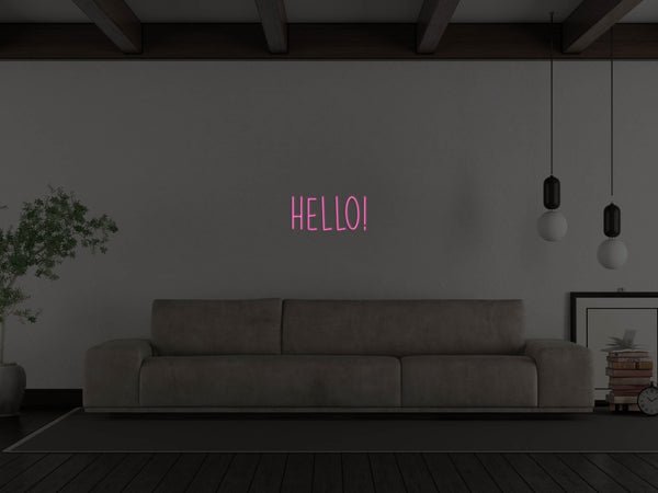 Hello LED Neon Sign - Pink