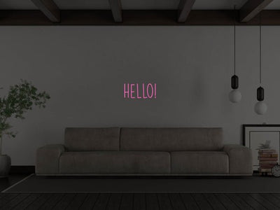 Hello LED Neon Sign - Pink