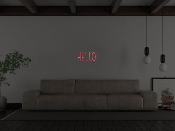Hello LED Neon Sign - Red