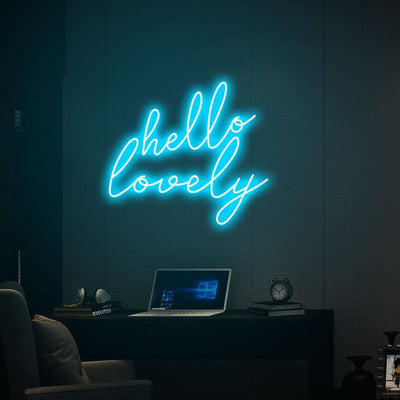hello lovely Neon Sign - Pink20 inches