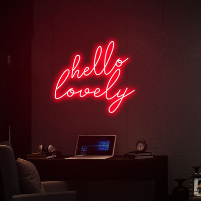 hello lovely Neon Sign - Pink20 inches