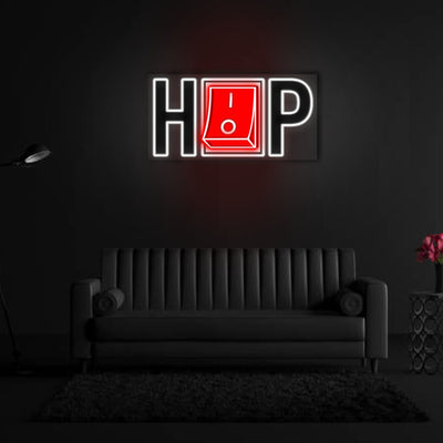 HIPHOP Neon Sign x Acrylic Artwork - 2ftx1.8ftLED Neon x Acrylic Print