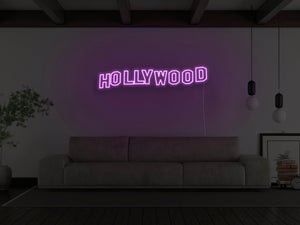 Hollywood Hills LED Neon Sign - Pink