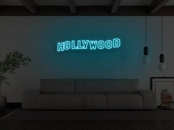 Hollywood Hills LED Neon Sign - Blue