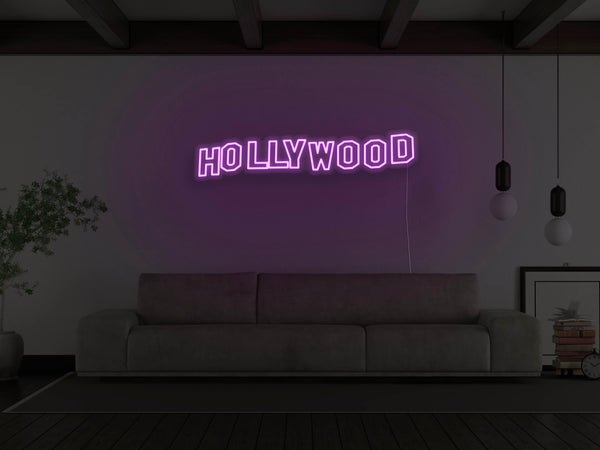Hollywood Hills LED Neon Sign - Purple