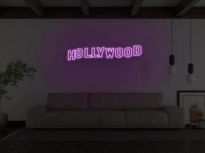 Hollywood Hills LED Neon Sign - Purple