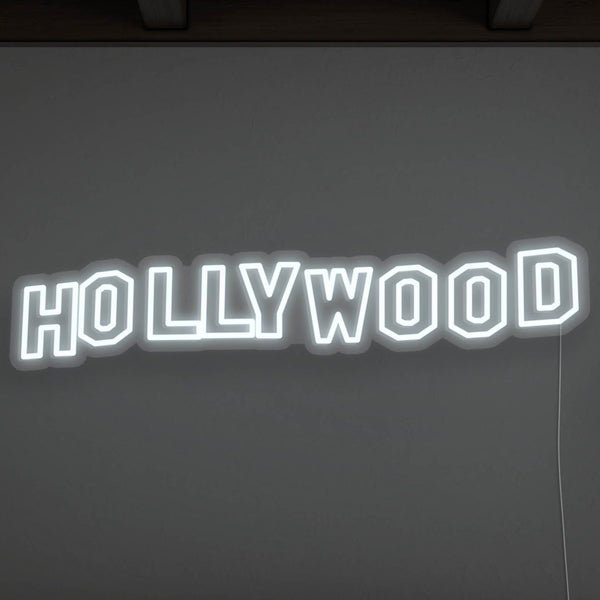 Hollywood Hills LED Neon Sign - White