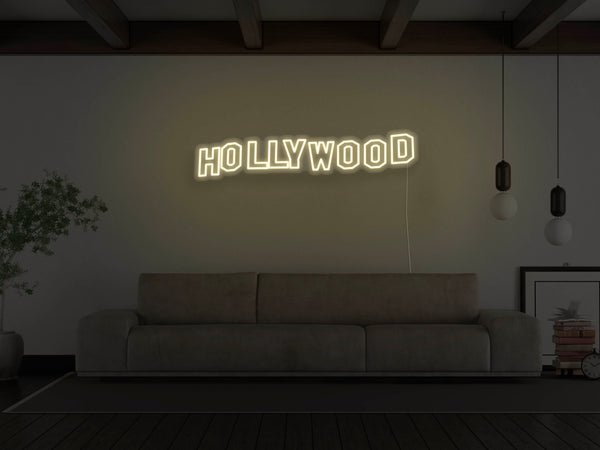 Hollywood Hills LED Neon Sign - Warm White