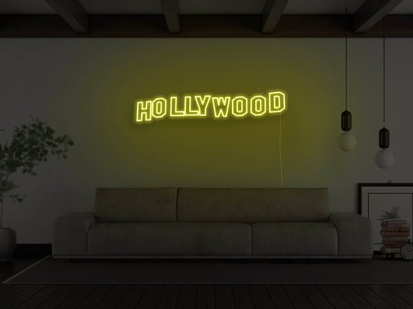 Hollywood Hills LED Neon Sign - Yellow