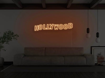 Hollywood Hills LED Neon Sign - Orange
