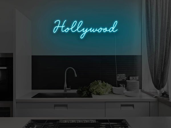 Hollywood LED Neon Sign - Blue