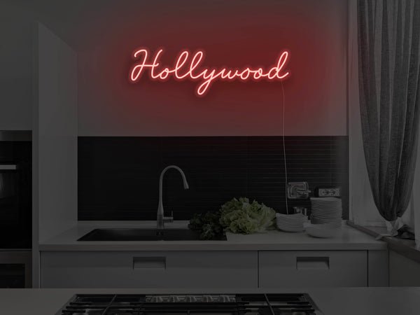 Hollywood LED Neon Sign - Red