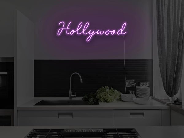 Hollywood LED Neon Sign - Purple