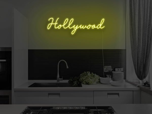 Hollywood LED Neon Sign - Yellow