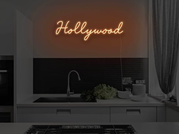 Hollywood LED Neon Sign - Orange