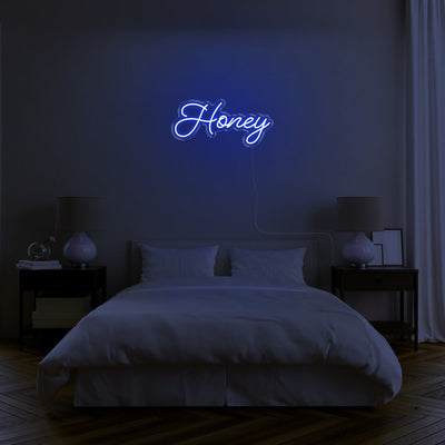 Honey LED Neon Sign - 24inch x 11inchBlue