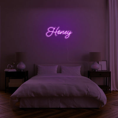 Honey LED Neon Sign - 24inch x 11inchPurple