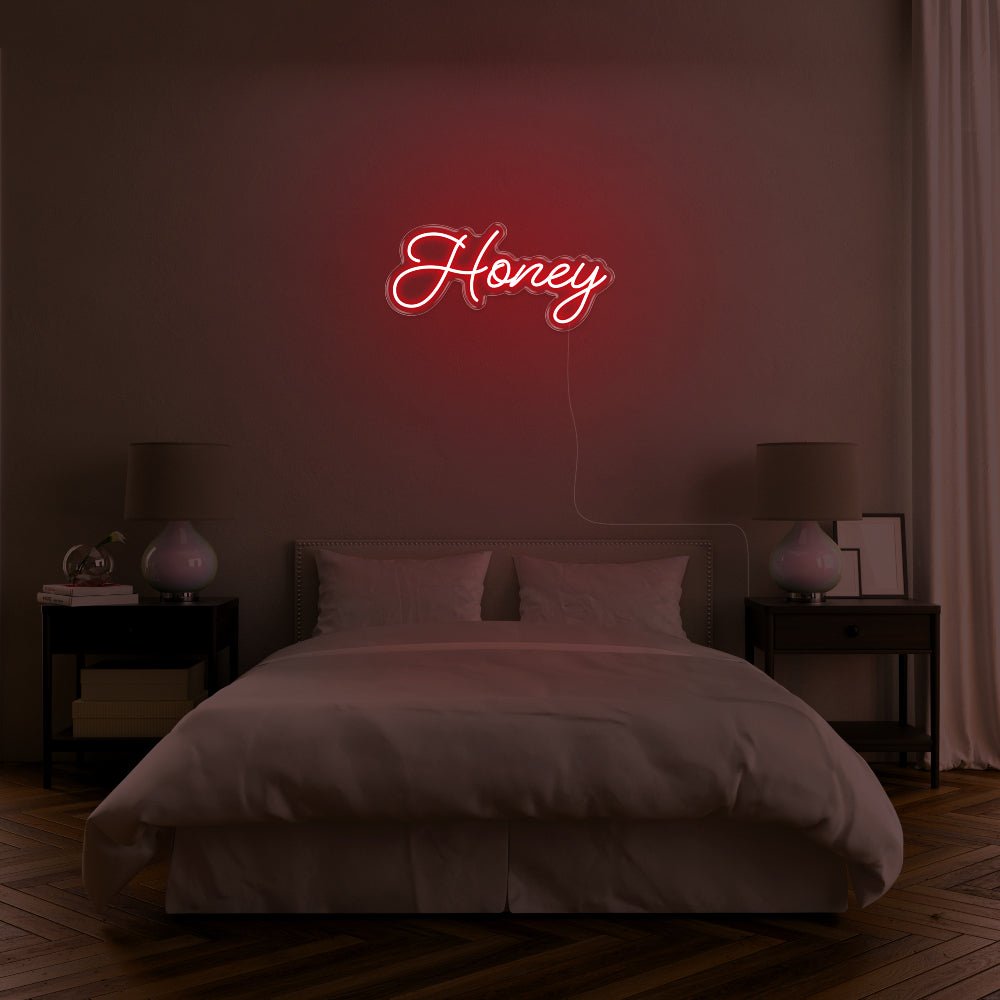 Honey LED Neon Sign - 24inch x 11inchRed