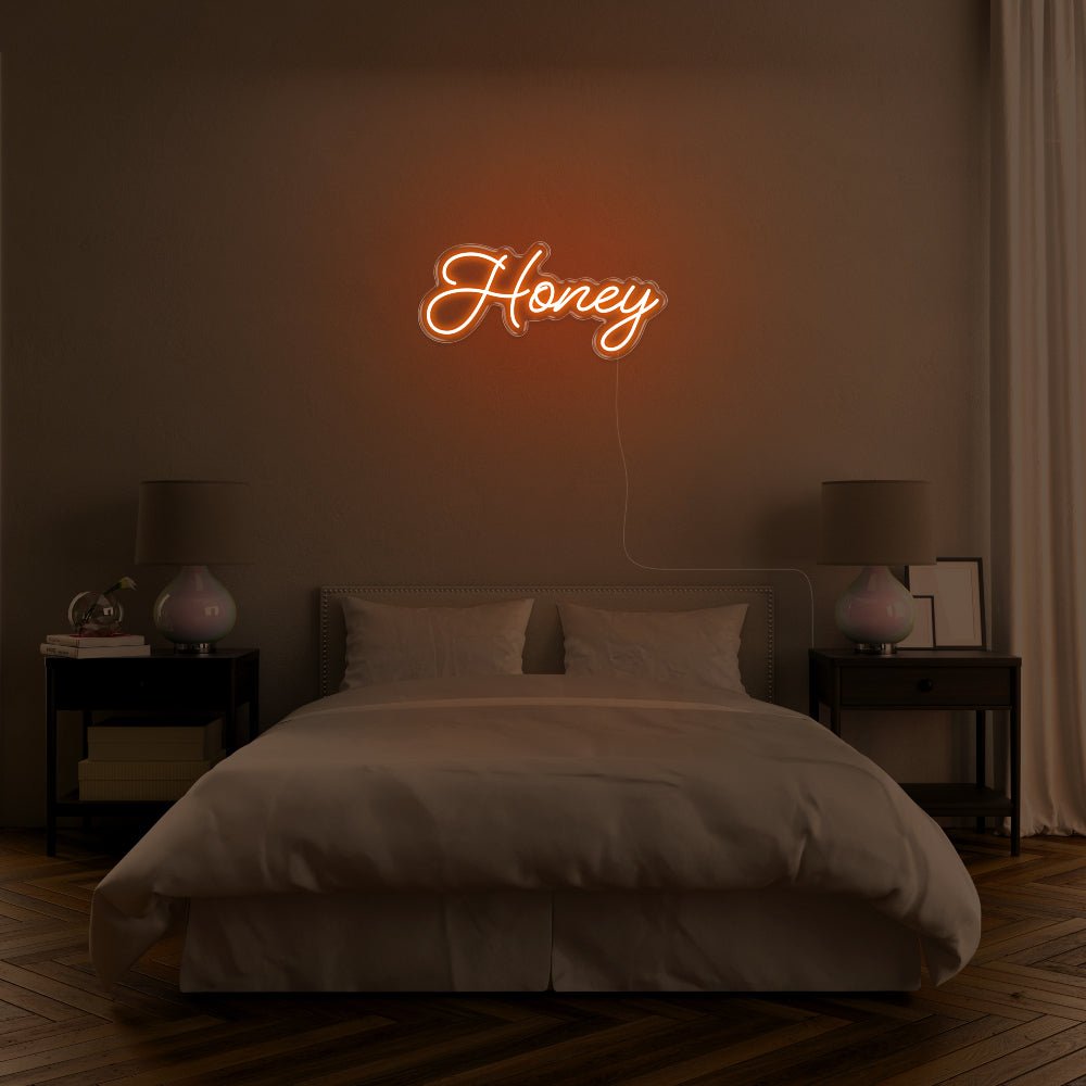 Honey LED Neon Sign - 24inch x 11inchDark Orange